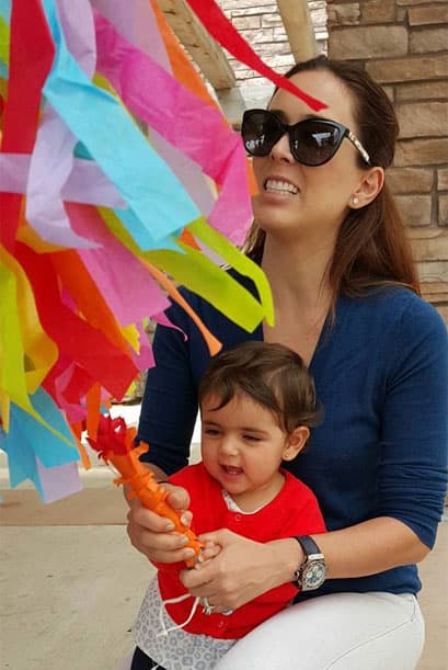 La nena cumplió un año, así que la actriz compartió fotos de la celebración.