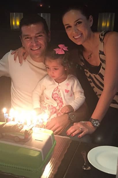 Cuando la familia festejó a Martín hace unas semanas.