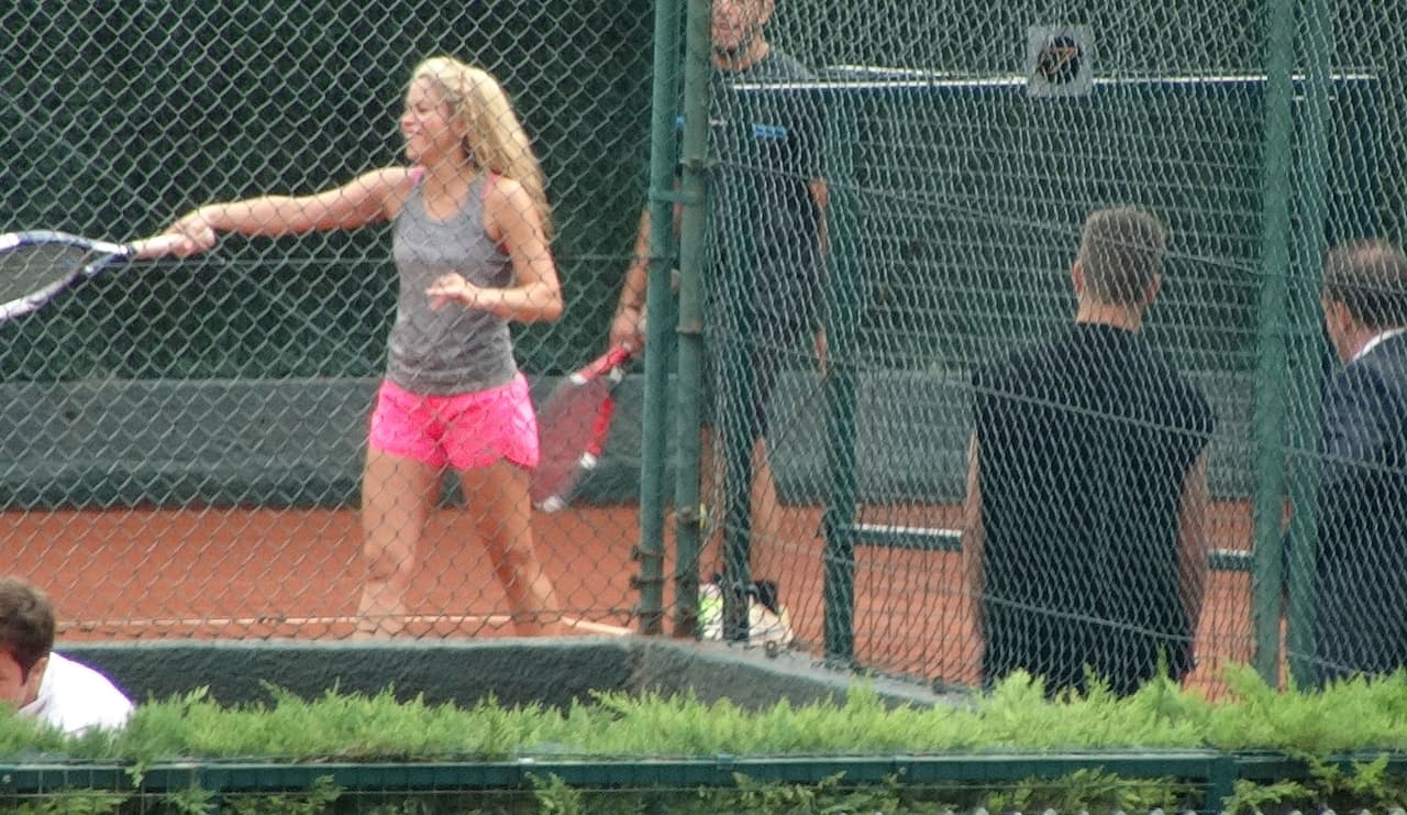 Y Shaki estaba encantada de ver a su amado y a su chiquito.