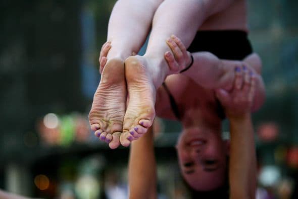 Y aunque algunas posiciones eran difíciles, todos lo intentaban.