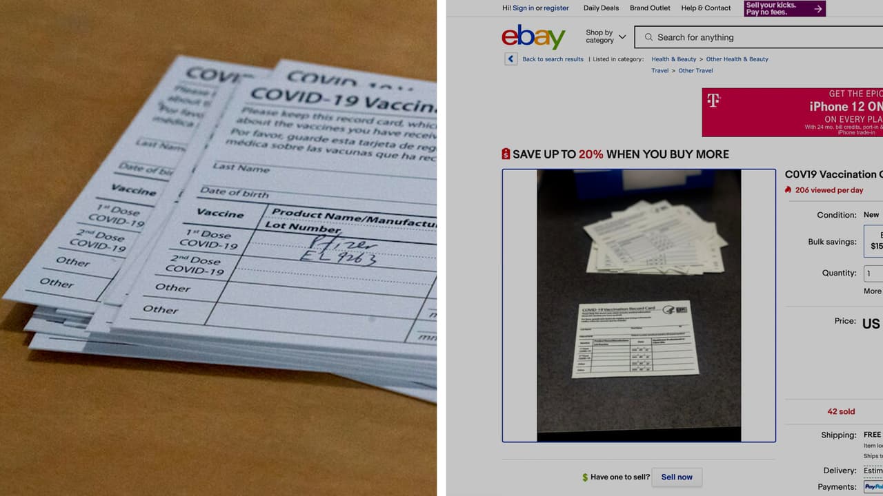 Arrestan a farmacéutico de Chicago por vender tarjetas de vacunación covid-19 en eBay