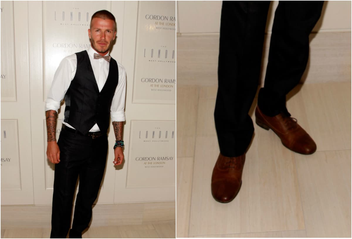 David Beckham también prefiere este tipo de calzado, ¿será porque le aburrió usar tenis deportivos durante tanto tiempo?