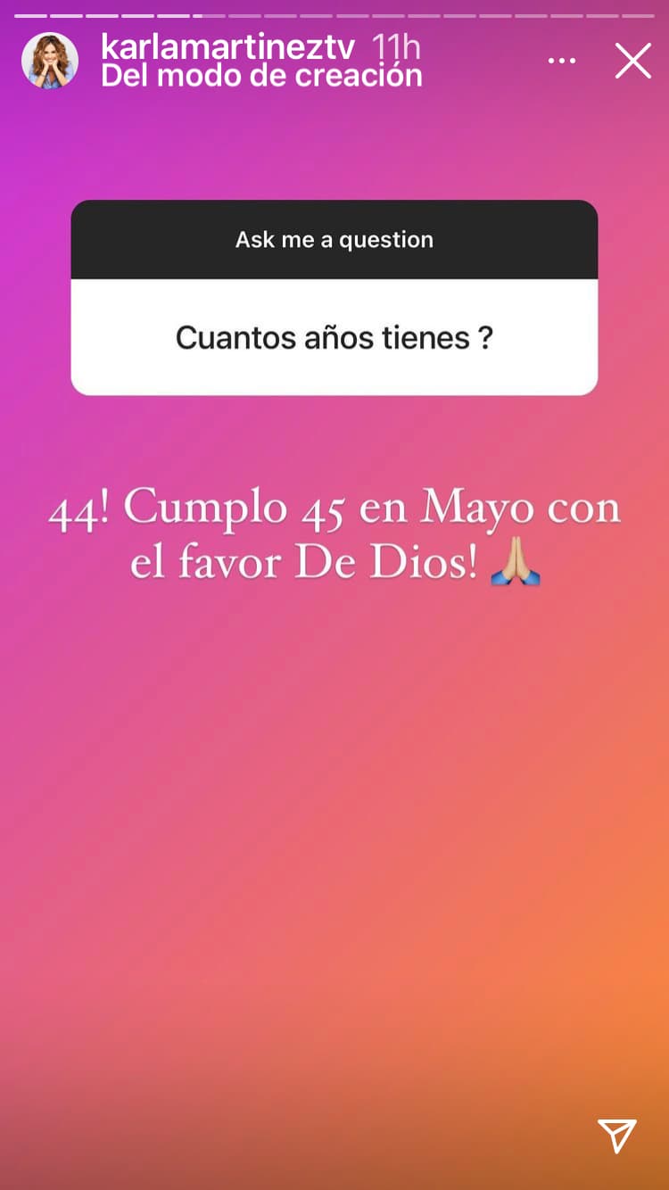 La conductora reveló su edad con mucho orgullo. Con el paso del tiempo, Karla se mantiene enfocada a tener una vida sana y sentirse plena.
