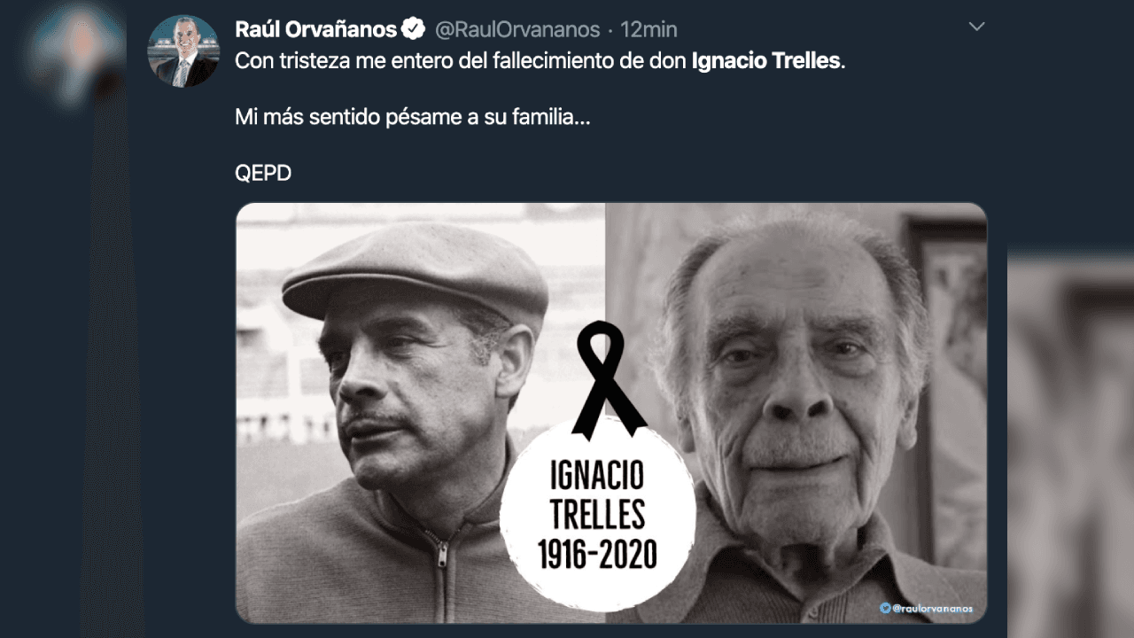 Así reacciona el mundo futbolístico ante el fallecimiento de Ignacio Trelles a sus 103 años.