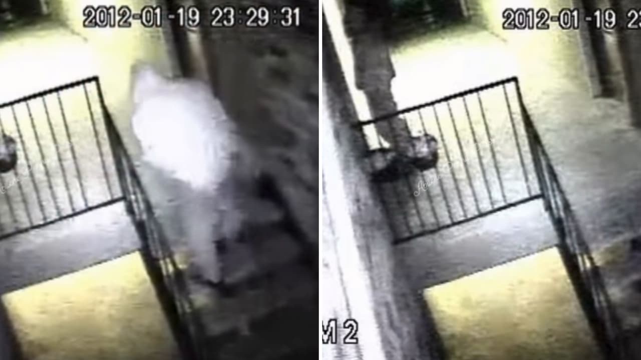 Capturas de un video de seguridad muestran a una persona encapuchada llegando al apartamento de Irasema Chávez la noche en que fue asesinada.