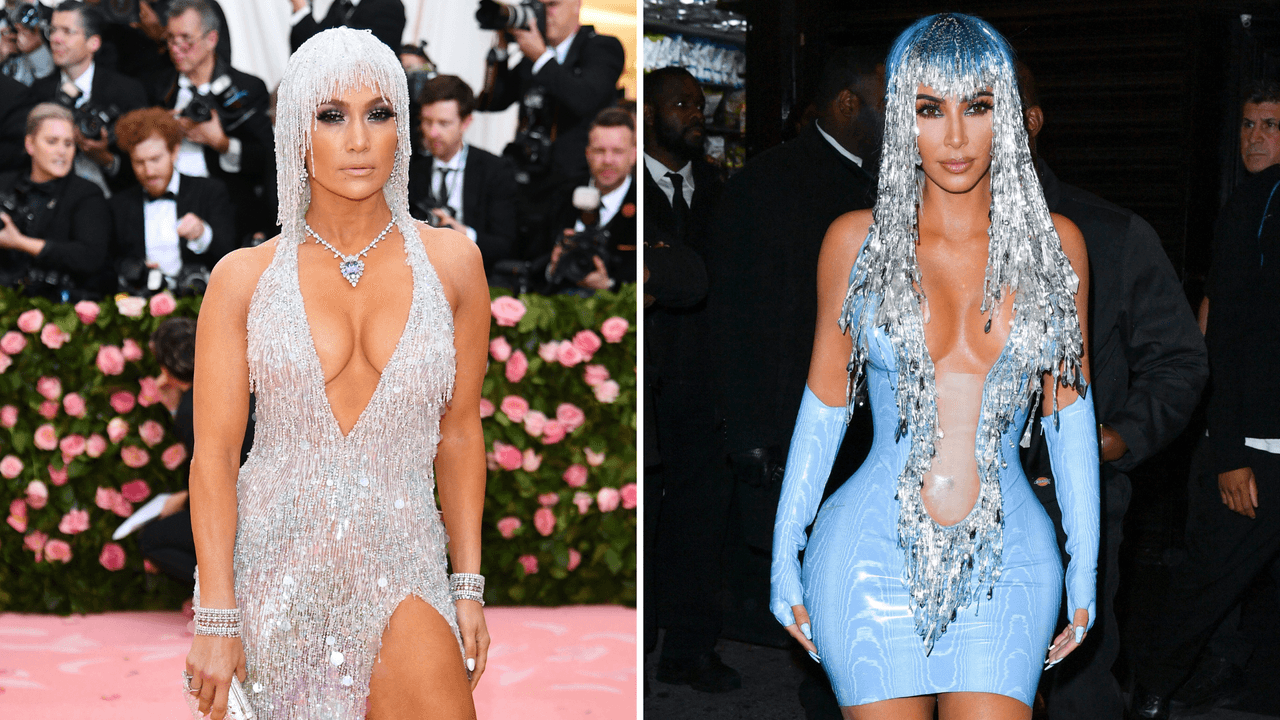 Jennifer Lopez y Kim Kardashian usaron looks similares con horas de diferencia