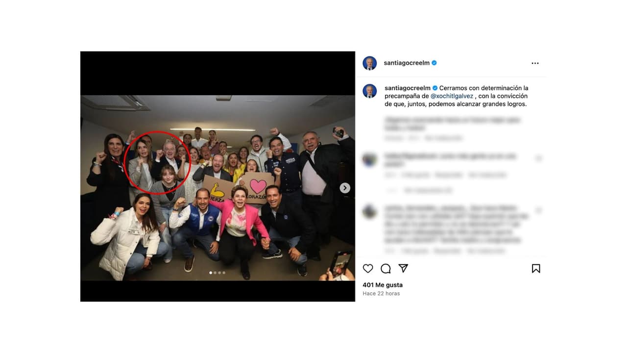 Hija de Edith González reaparece en el cierre de campaña de Xóchitl Gálvez en la Ciudad de México.