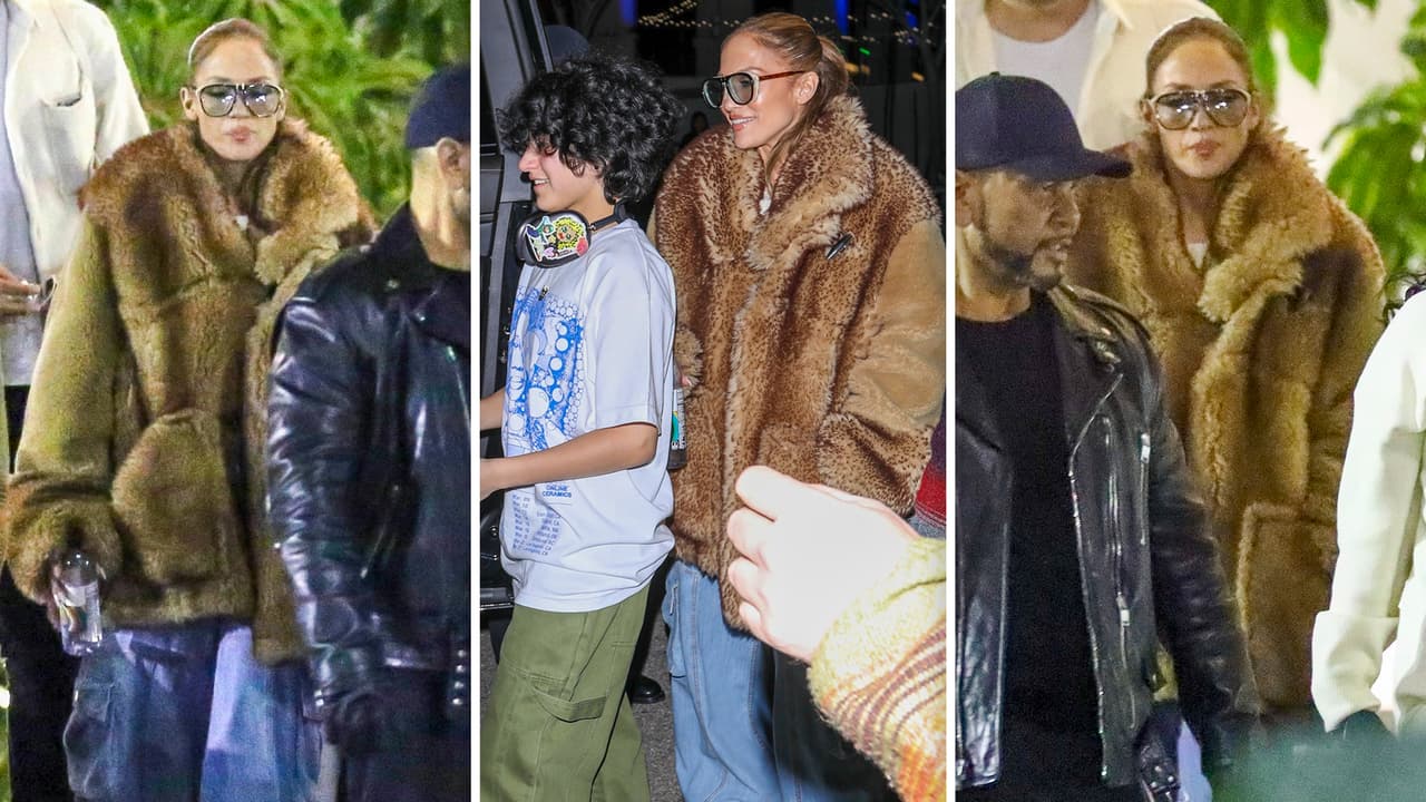 Este es el abrigo Coach con el que fue captada JLo junto a su hija Emme tras el concierto de Sza en Los Ángeles.