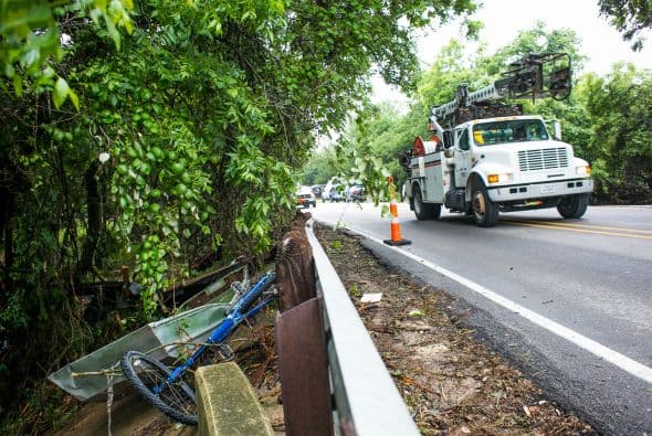 Algunas zonas de la capital texana quedaron bajo el agua luego de las intensas lluvias de los últimos días.