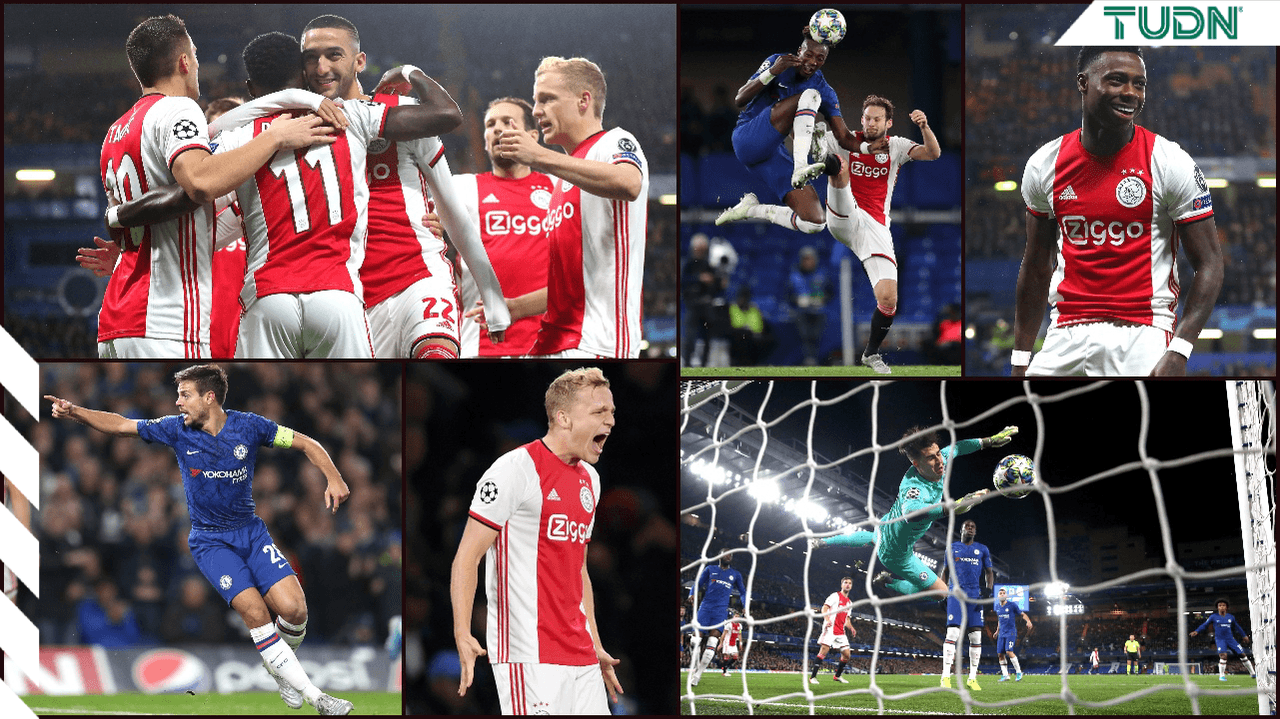 Chelsea aguantó con sólo nueve jugadores en el campo y empata con cuatro goles al Ajax.