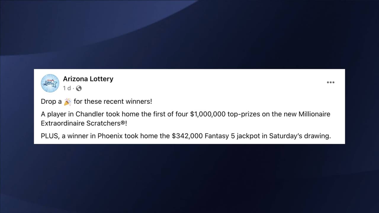Lotería reparte casi $1 millón en premios en Arizona; raspadito gana más de $500,000