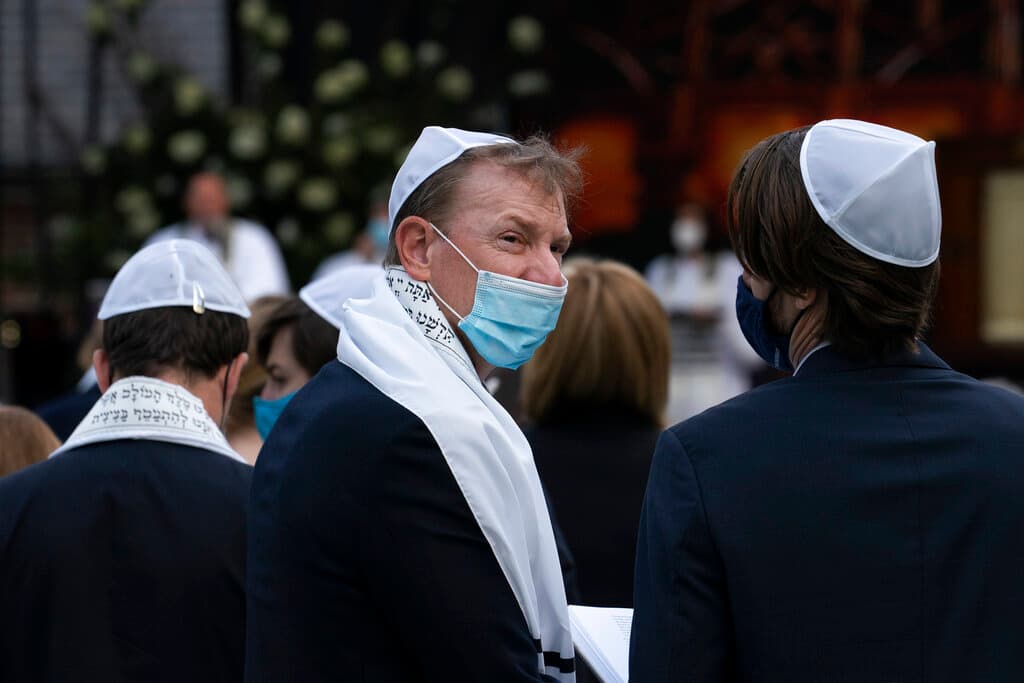 Celebración del Yom Kippur en el Central Park de Nueva York.
