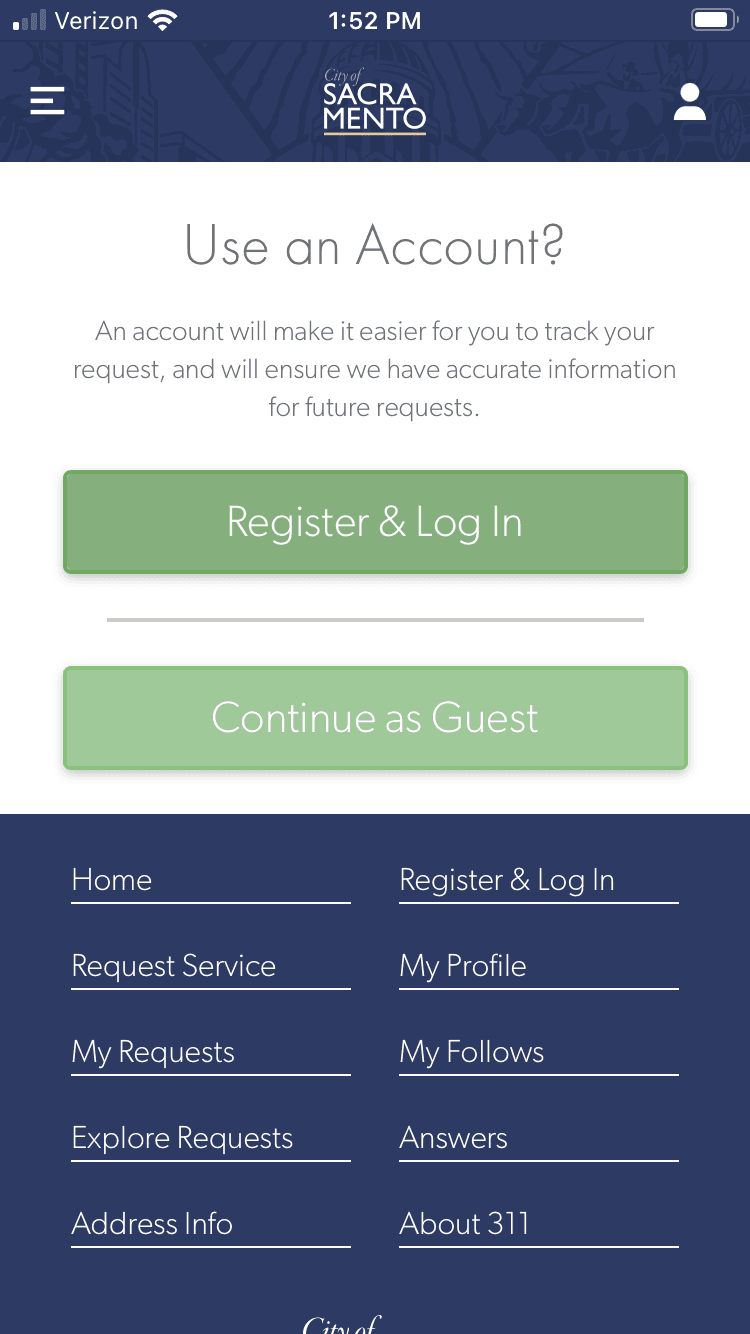 3- Puedes crear una cuenta o continuar como invitado.