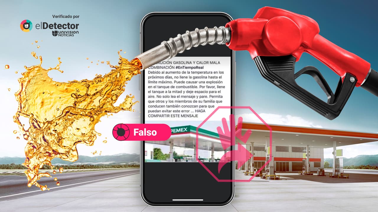 Llenar completo el tanque de gasolina en días de calor no hará que explote, como circula en redes