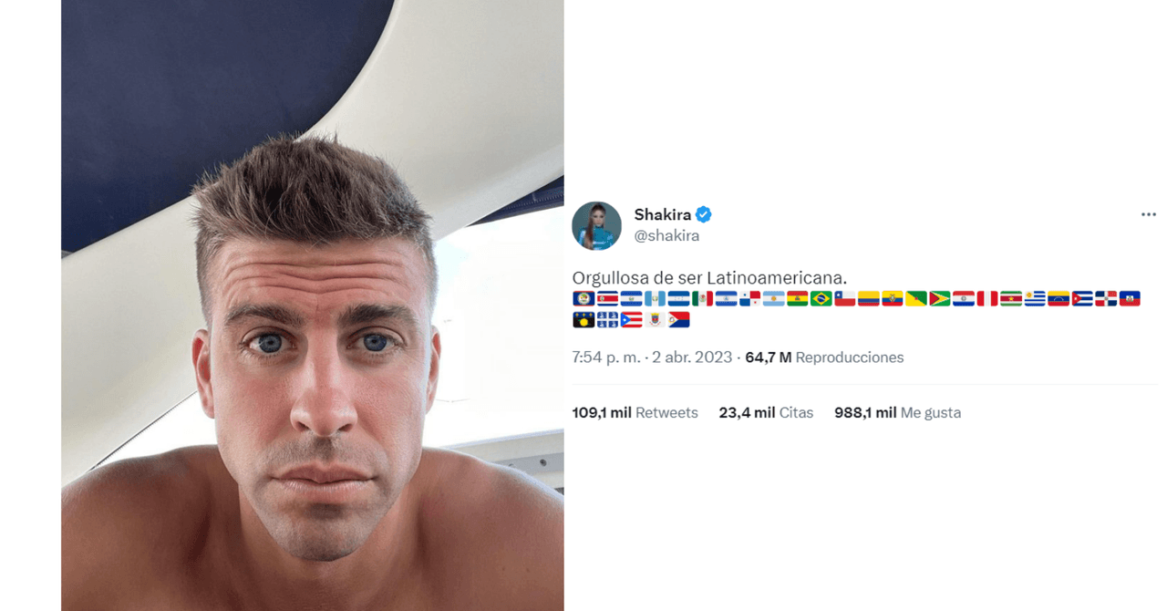 Piqué llamó a Shakira "latinoamericana" y ella respondió