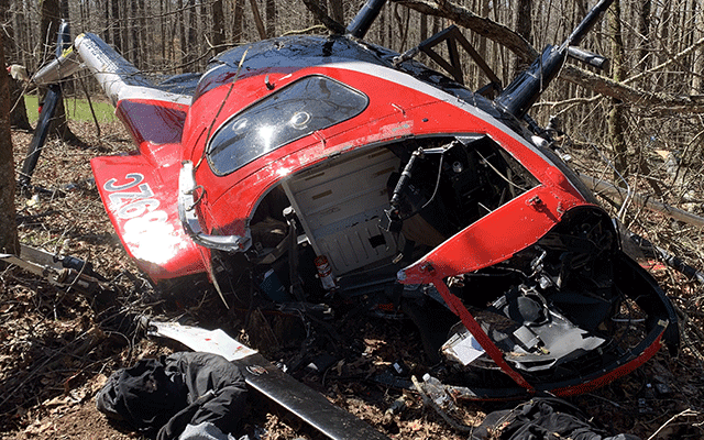 Un lesionado tras choque de helicóptero al norte de Georgia