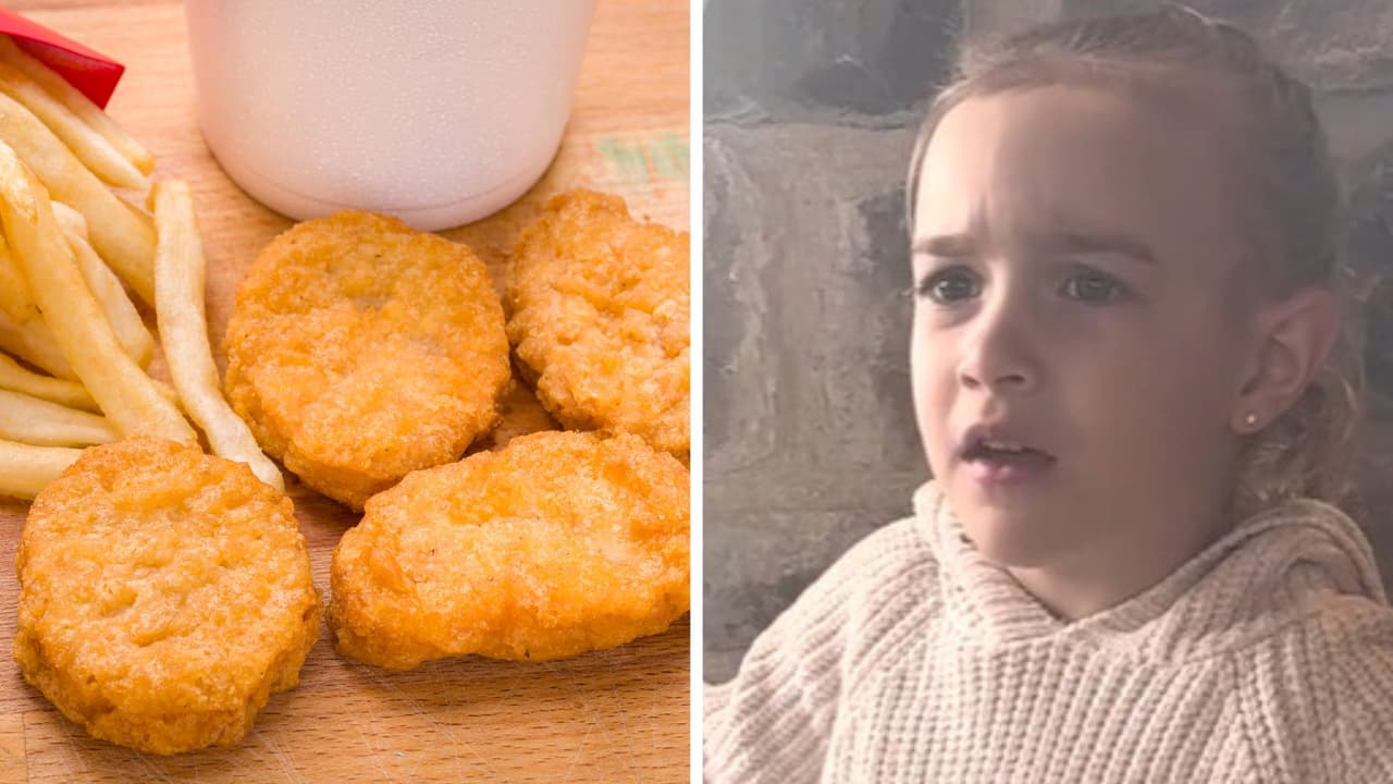 Niña descubre cómo se hacen los nuggets y no lo puede creer: "Así luce un futuro vegetariano"