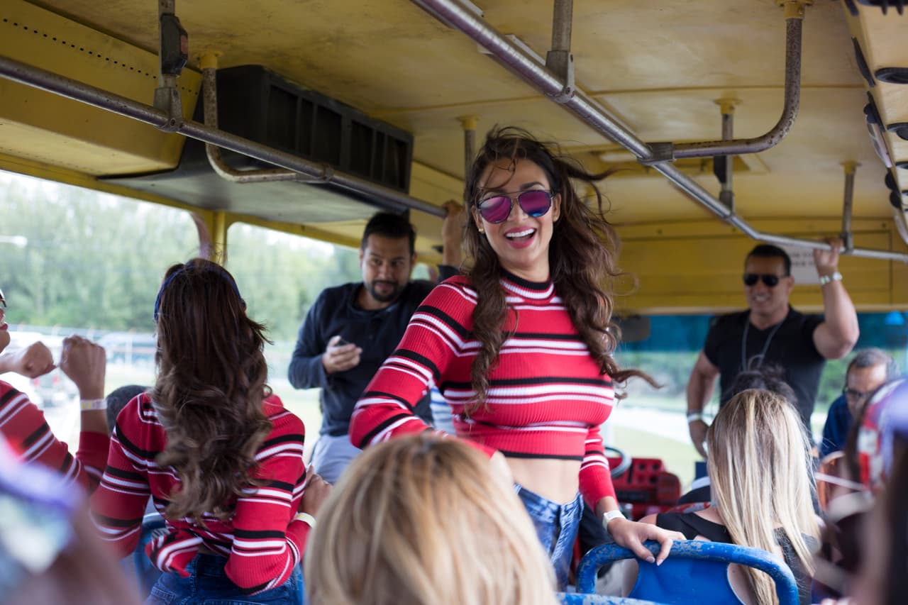 Las chicas disfrutaron de mucho sol, arena y mar en las cálidas playas del Caribe en un día que jamás olvidarán.