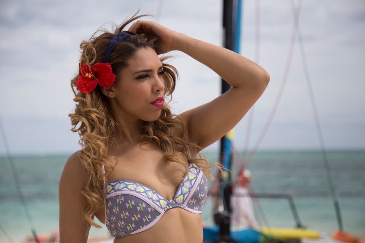 Las chicas disfrutaron de mucho sol, arena y mar en las cálidas playas del Caribe en un día que jamás olvidarán.