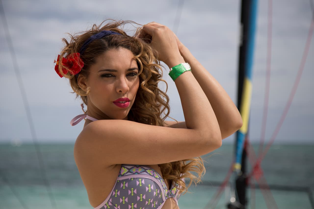 Las chicas disfrutaron de mucho sol, arena y mar en las cálidas playas del Caribe en un día que jamás olvidarán.