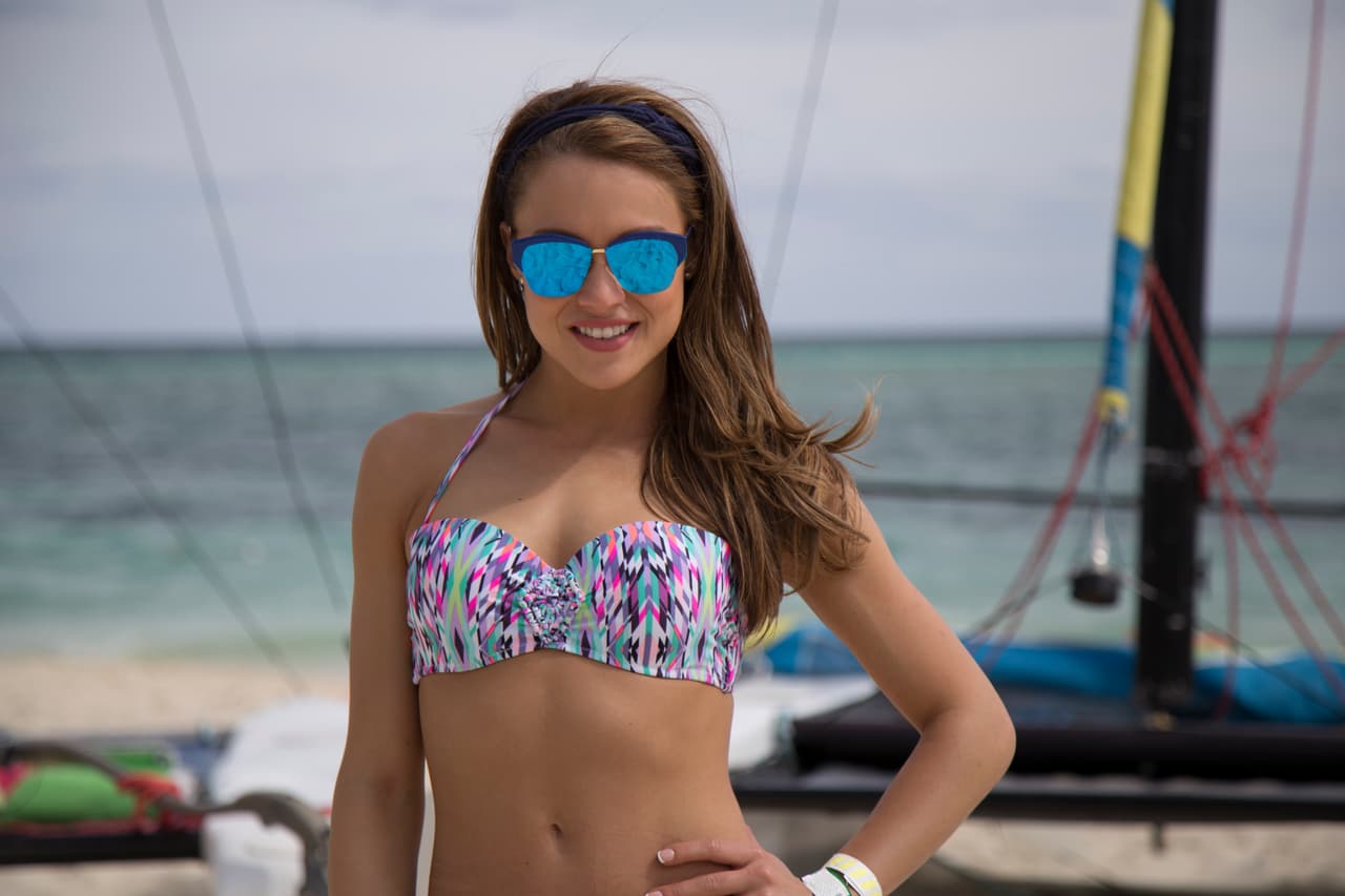 Las chicas disfrutaron de mucho sol, arena y mar en las cálidas playas del Caribe en un día que jamás olvidarán.