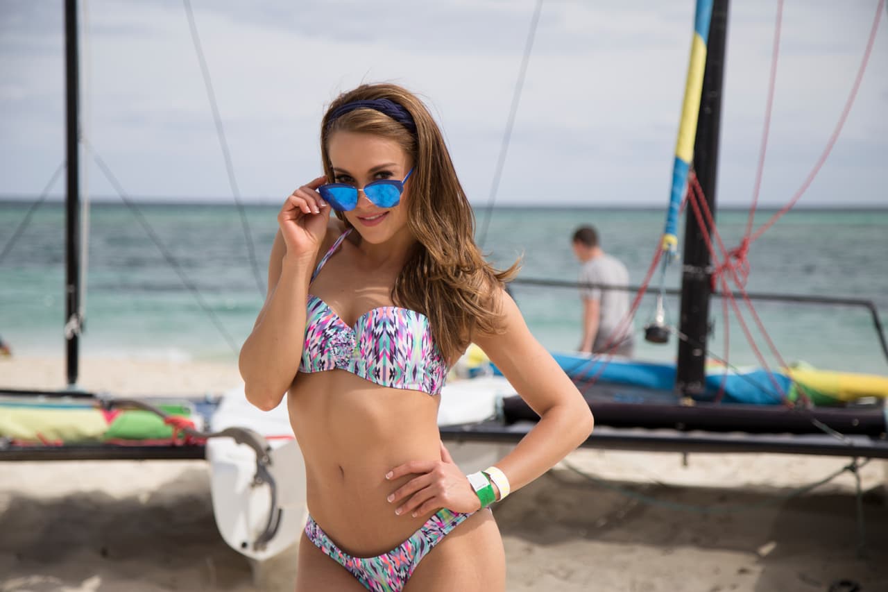 Las chicas disfrutaron de mucho sol, arena y mar en las cálidas playas del Caribe en un día que jamás olvidarán.