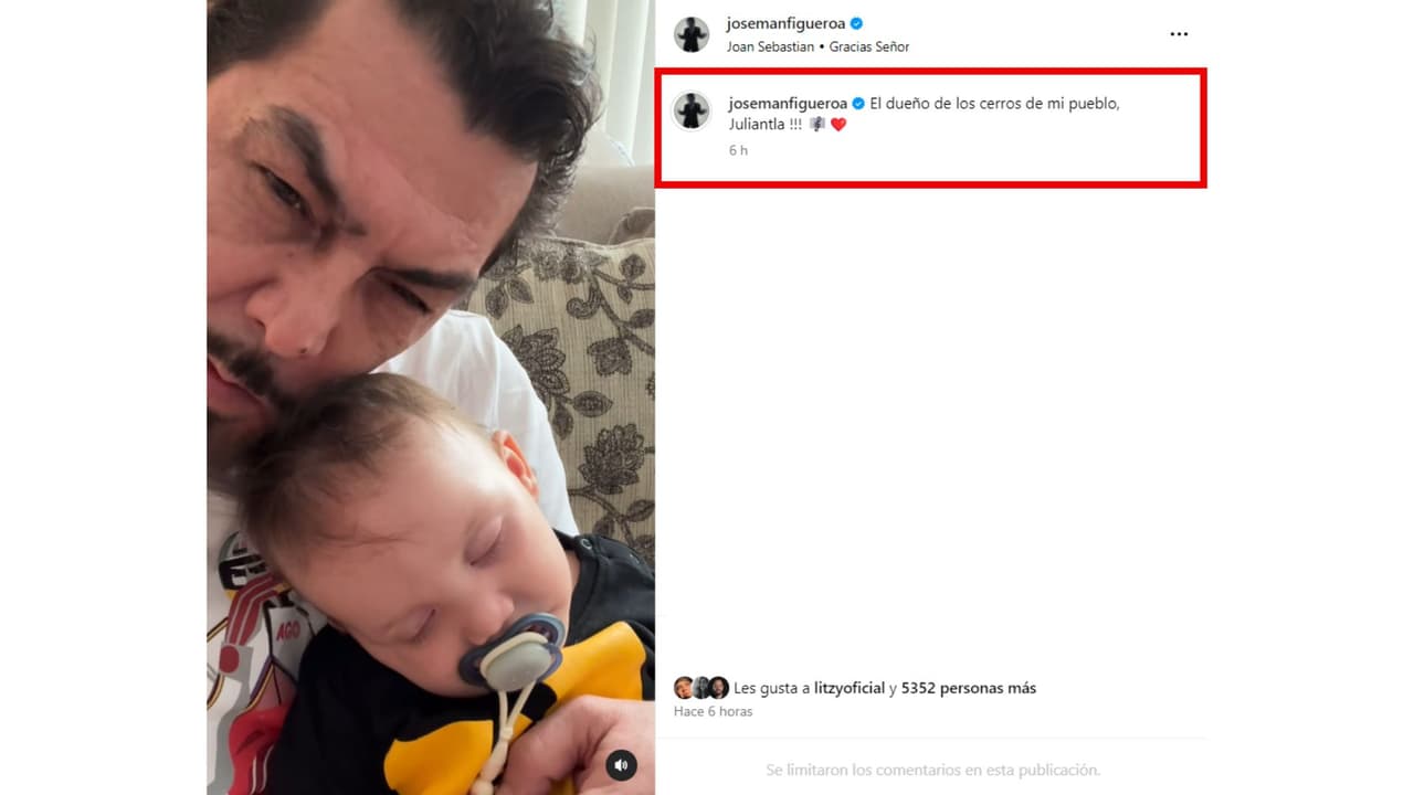 Así presentó José Manuel Figueroa a Bash, su primer nieto.