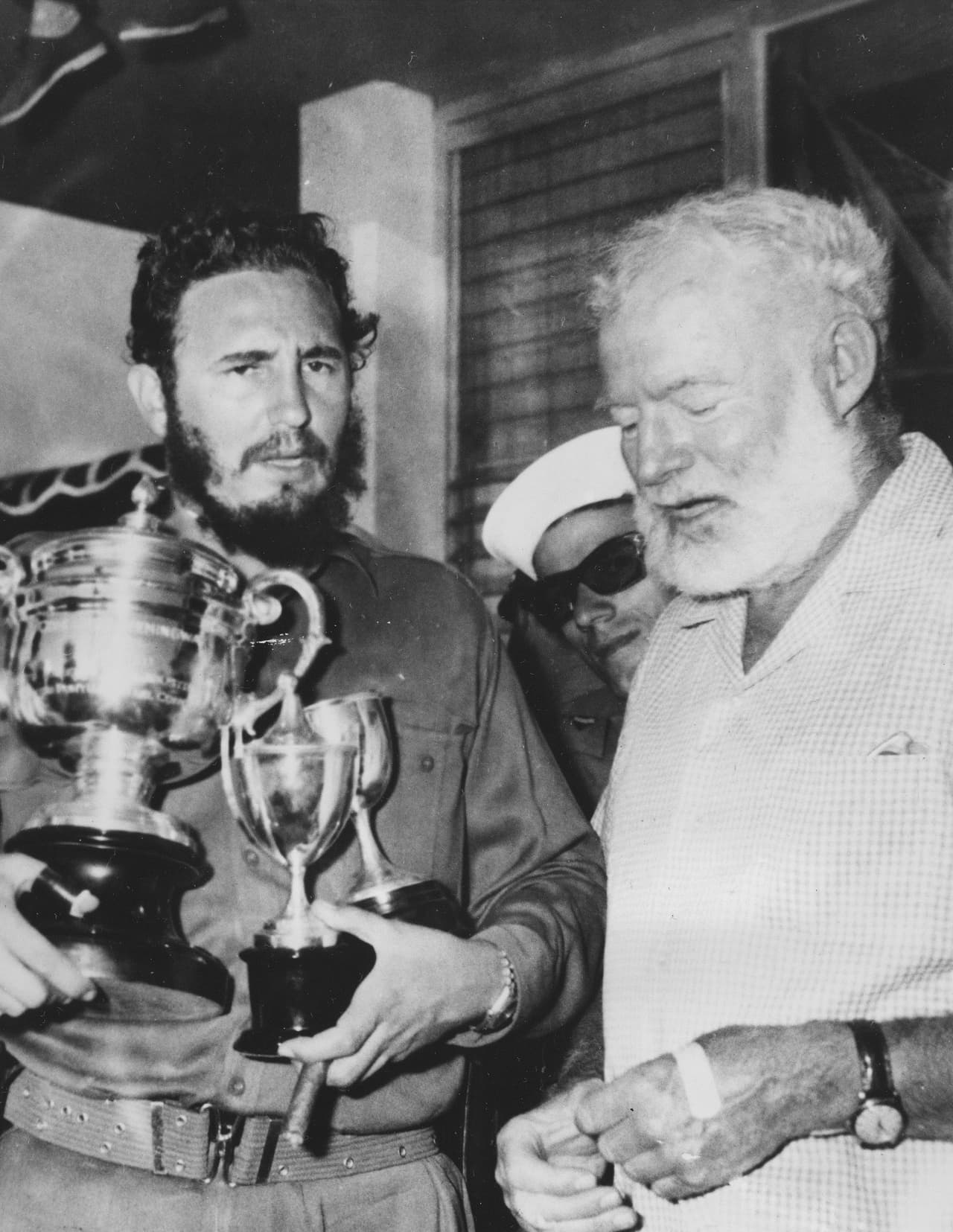 Fidel Castro y el escritor nortemaericano Ernest Hemingway, 1960