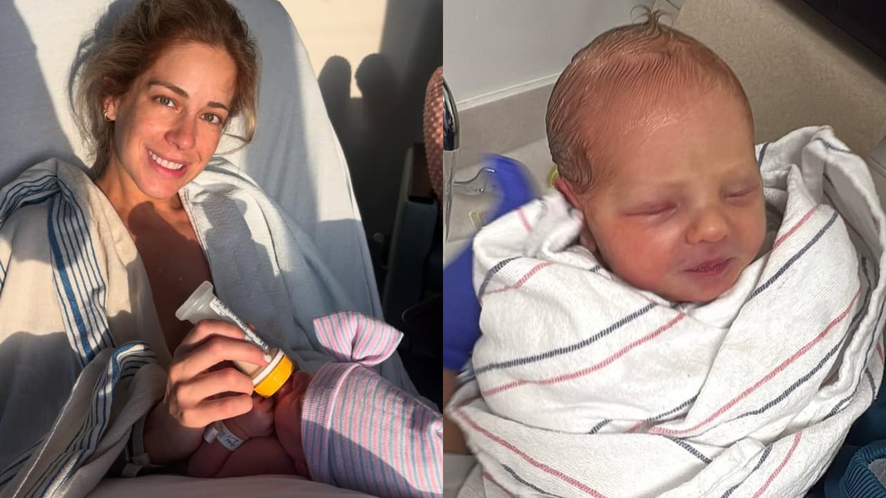 La bebé de Carmen Aub "pesó 2.5 kg (5.5 libras) y midió 48.3 cm de altura (19 pulgadas)".