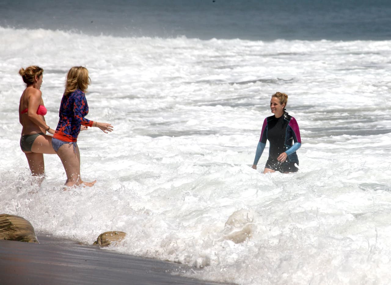 Llevó a unas amigas y a sus hijos.