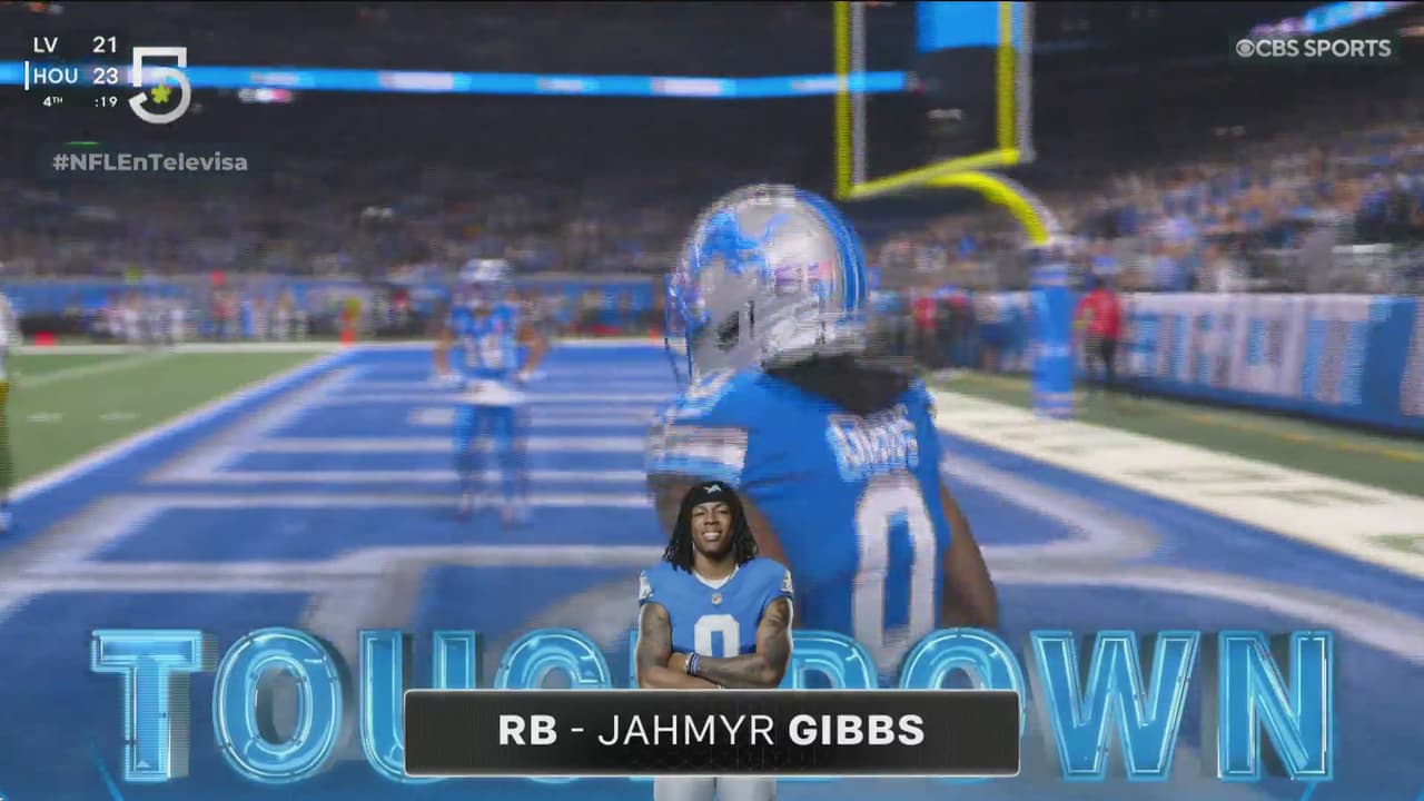 ¡Jahmyr Gibbs y los Lions no se rinden! Anotación para Detroit