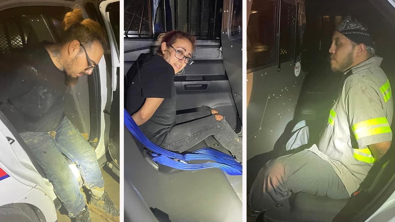 Al llegar a la cuadra 2100 de Preakness Stake Trail, detuvieron a tres personas que fueron identificadas como Carlos Celestino, Francisco Sánchez y Gloria González.