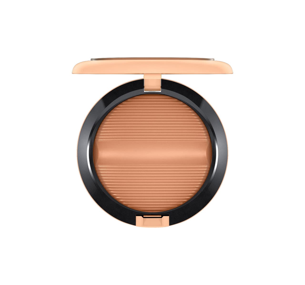 STUDIO SCULPT DEFINING BRONZING POWDER / VIBE, MAC, MAC, $27 dólares. Hay 2 tonos, el Delphic que es un bronce cobrizo que deja la piel con unos brillos dorados y el Golden Rinse que es ligeramente rojizo y deja brillos ligeros en la piel. Su presentación en crema es ideal para dar a la piel un tono bronceado que se ve natural y luminoso.