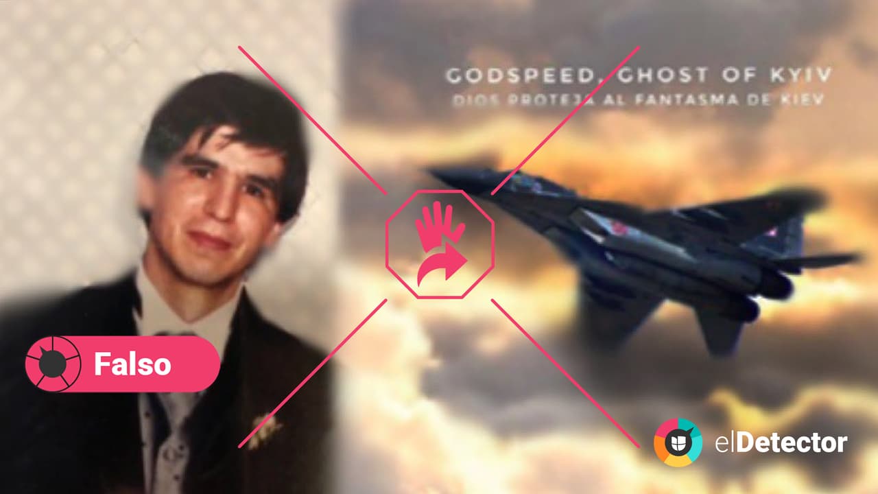 <h3 class="cms-H3-H3"><b>Una foto falsa del "fantasma de Kiev"</b> </h3>Es 
<b>falso</b> que el hombre vestido de traje y corbata junto a una foto de un avión militar es “el fantasma de Kiev”, un supuesto piloto ucraniano al que el siguiente día de la invasión de Rusia a Ucrania se le atribuía la hazaña de haber derribado seis aviones rusos.
<br>
<br>La foto, que se regó en Twitter el 25 de febrero y se replicó en
<a href="https://docs.google.com/drawings/d/1did8TDjEnq-GiZ44iCmRwJ242FvnY9q2RaWb5HRlIqc/edit?usp=sharing"> <u>transmisiones televisivas</u></a> y
<a href="https://docs.google.com/drawings/d/1ZldHfnW7HQ7mf2o-wS0ZlOT3oPlJWp8qrtTaRADS1xk/edit?usp=sharing"> <u>varias publicaciones</u></a>, 
<b>es del abogado argentino Pablo Abdon Torres Barthe y es de su boda. Él mismo lo confirmó a elDetector en un mensaje privado de Twitter, desde su cuenta<a href="https://twitter.com/AlberdianoArg"> </a></b>
<a href="https://twitter.com/AlberdianoArg"><u>@AlberdianoArg</u></a>
<b>.</b>
<br>
<br>“Soy abogado, tengo 48 años, argentino y mi nombre es Pablo Abdon Torres Barthe. Confirmo que es mi foto, es de mi casamiento del 16/12/2000. La subí acá [a Twitter] hace mucho y un joven argentino 
<a href="https://www.google.com.co/search?tbs=sbi:AMhZZitaIdbLtOMKmTOHuBi1UllOWZAmN9lAbwNELOGyXD46PZZs_18Bkd2lVsjldvdqNOKPCkjixZzj4T5rvFM_1oBDu1ZIP2rBcT0BO5maPyDnp4nxXQGlcmO-v38ACYiVzQY68DlRArZIienfwOdtToO4I-eQV4rbCF0WdSQ3c-7FY0hQMSUcAaT0ureeIUMvUlKAmckv5k76tR2XVUT0_1606NjjxsTnH_12R59X6uBwXLlB4ebr6kf53w1zBk94lPME98XS_1T7fHhyqB5b8NgO3EjyEgBGnO4E7J1jR81gndExY24umygDhYQBDRjASuRnMvxJcFI1Bzl-MZE8oI_1VpRvNJgETV7Q&hl=es-419"><u>la tomó para bromear</u></a> diciendo que era el fantasma de Kiev”, explicó a
<b> elDetector</b>,
<br>
<br>“Yo no tuve nada que ver en el asunto. Los medios la tomaron [como el rostro de ese personaje]”, agregó. Torres Barthe nos envió por privado algunas fotos más de su boda, con las que verificamos que, en efecto, el del traje de casamiento es él y de allí se extrajo su imagen para la desinformación.
<br>
<br>La unidad de 
<i>fact-checking</i> de la 
<i>Deutsche Welle</i> (DW)
<a href="https://www.dw.com/en/fact-check-ukraines-ghost-of-kyiv-fighter-pilot/a-60951825"> <u>confirmó</u></a> que habían usado la cara de Torres en esa y otras fotos alteradas que aparecen con el nombre de Vladimir Abdonov, bajo la misma leyenda del supuesto “fantasma de Kiev”. 
<br>
<br>Comprobaron que una de esas fotos se publicó por primera vez en 2015, en una búsqueda inversa de imágenes
<a href="https://tineye.com/search/2d79651caac60e0d81c6b41bce85300bd6e0d443?sort=score&order=desc&page=1"> <u>con la herramienta TinEye</u></a> y analizando un símbolo del uniforme del cuerpo al que añadieron la cara del abogado argentino encontraron que puede tratarse de la Fuerza Aérea de Canadá.
<br>
<br>El origen de otra de las fotos intervenidas con la cara de Torres fue hallado en
<a href="https://www.facebook.com/100069092624537/posts/258798803099872/?d=n"> <u>el Facebook oficial de las Fuerzas Armadas de Ucrania</u></a>. Se trata en realidad del militar ucraniano fallecido Vitaliy Volodymyrovich Skakun. La publicación dice que a él le encargaron volar un puente para detener el avance de tanques rusos, pero murió en la explosión. 
<br>