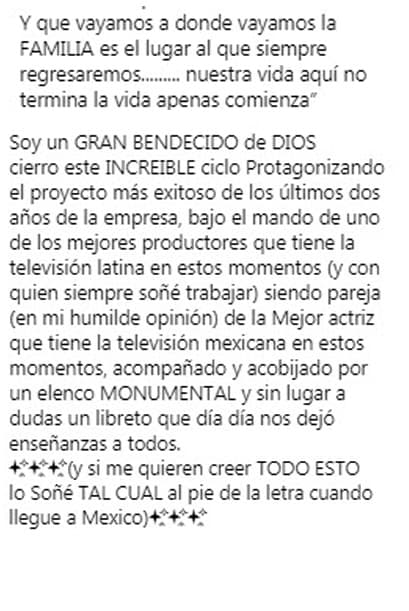 Y confesó que fue en México donde cumplió sus sueños.