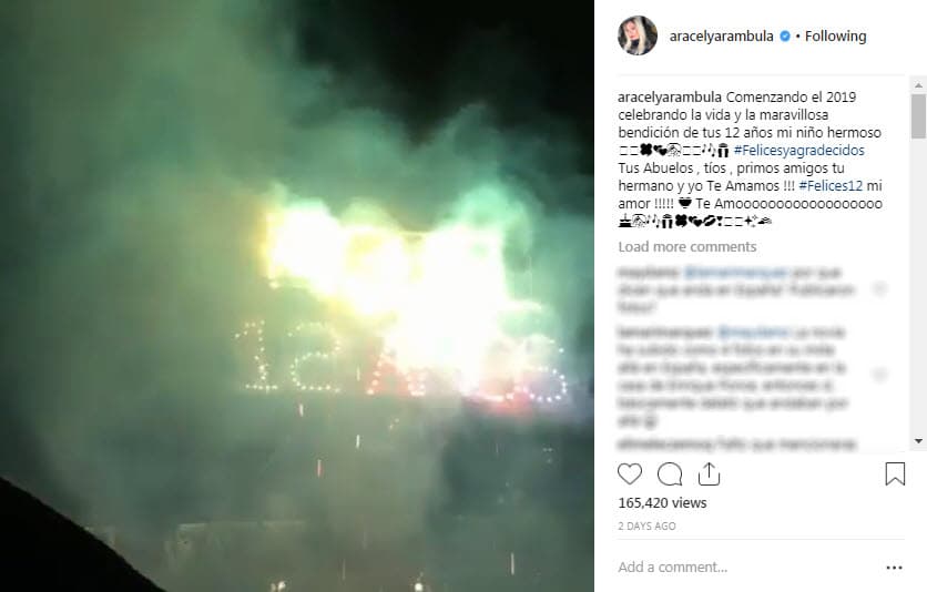 Fue así como felicitó al pequeño Miguel a través de Instagram.