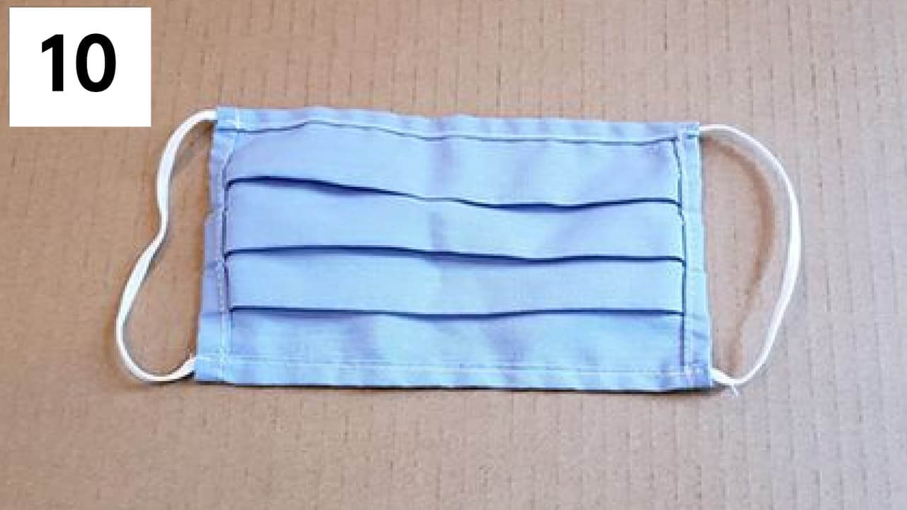 <b>Mascarilla de algodón de un pliegue: </b>Unas 0.2 gotas respiratorias fueron transmitidas por esta mascarilla, ubicándola en la décima posición.