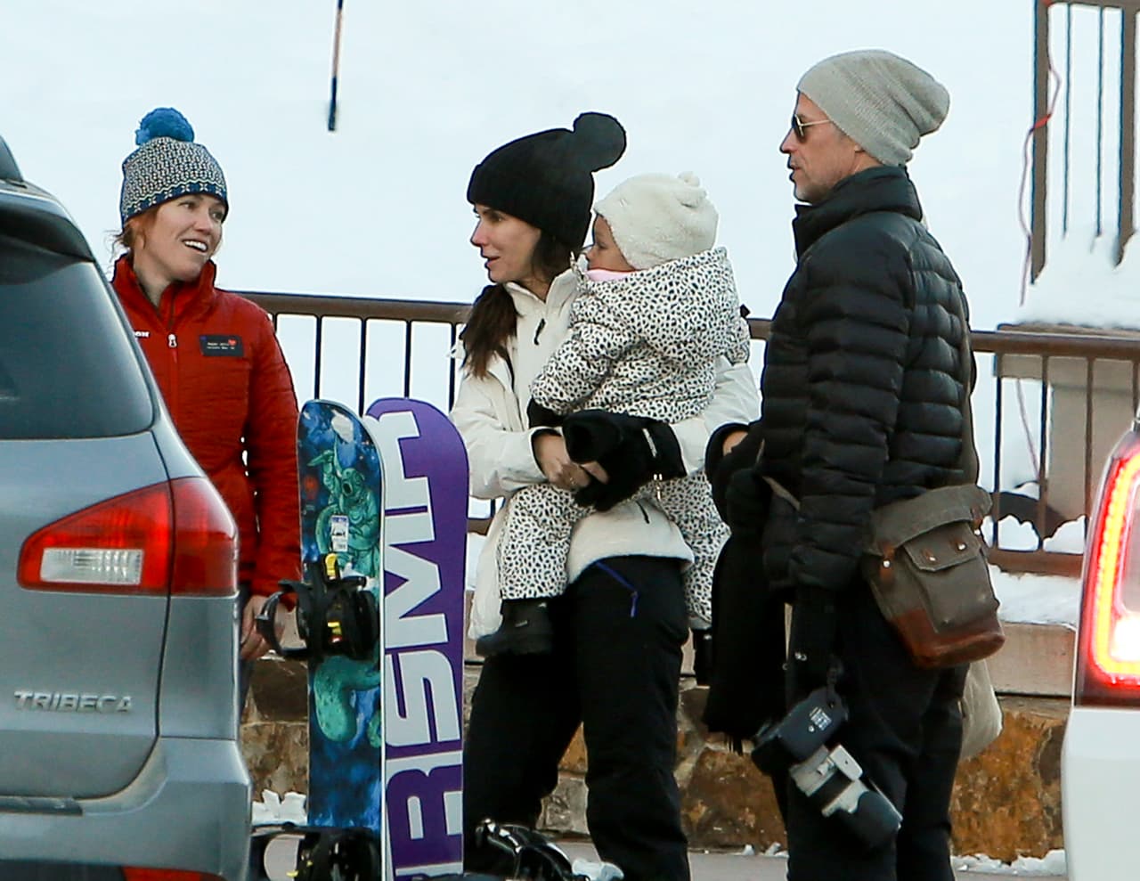 También estuvo acompañada por sus encantadores hijos.