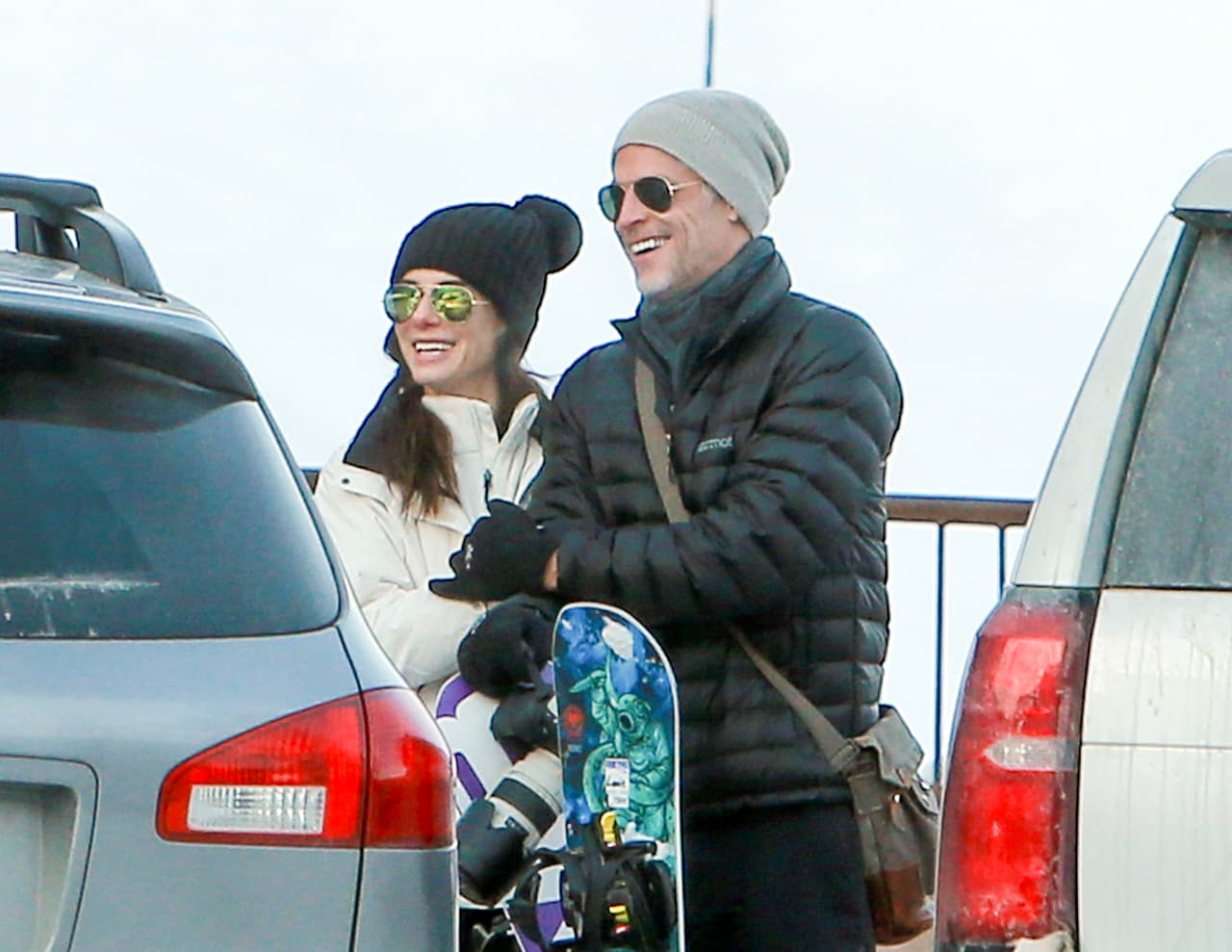 Sandra Bullock se dio una escapada a la nieve.