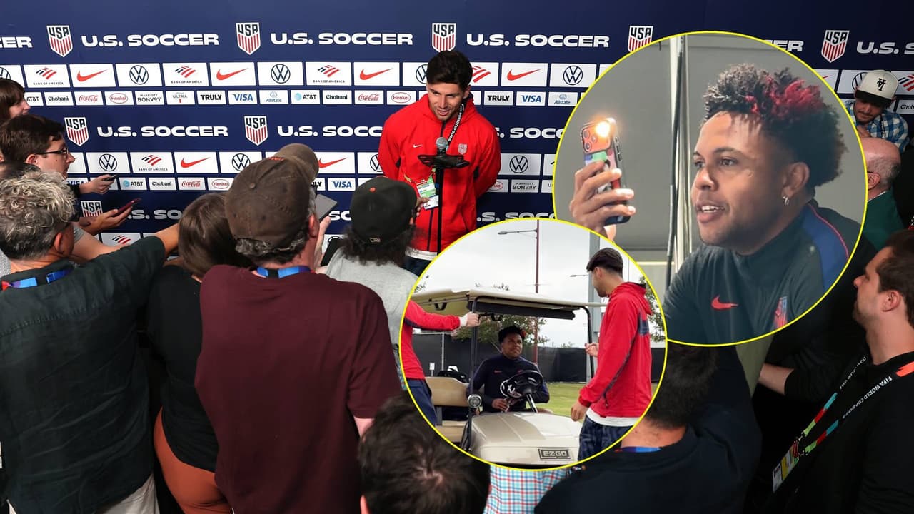 Weston McKennie irrumpe en zona mixta de Estados Unidos y se lleva a sus compañeros
