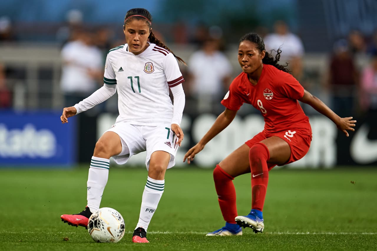 Con goles de Christine Sinclair y Shelina Zardorsky, Canadá le gana a México y asegura el liderato del grupo B.