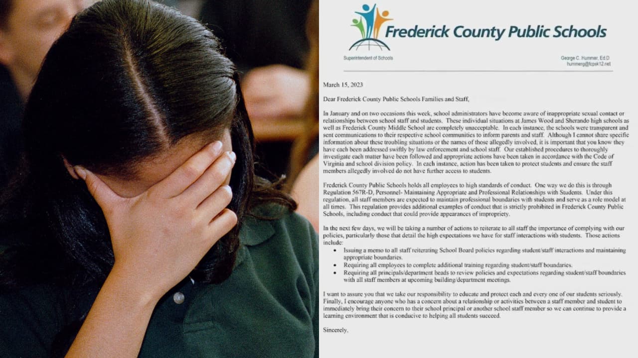Revelan 3 casos de presunta conducta inapropiada de personal educativo con estudiantes en Frederick