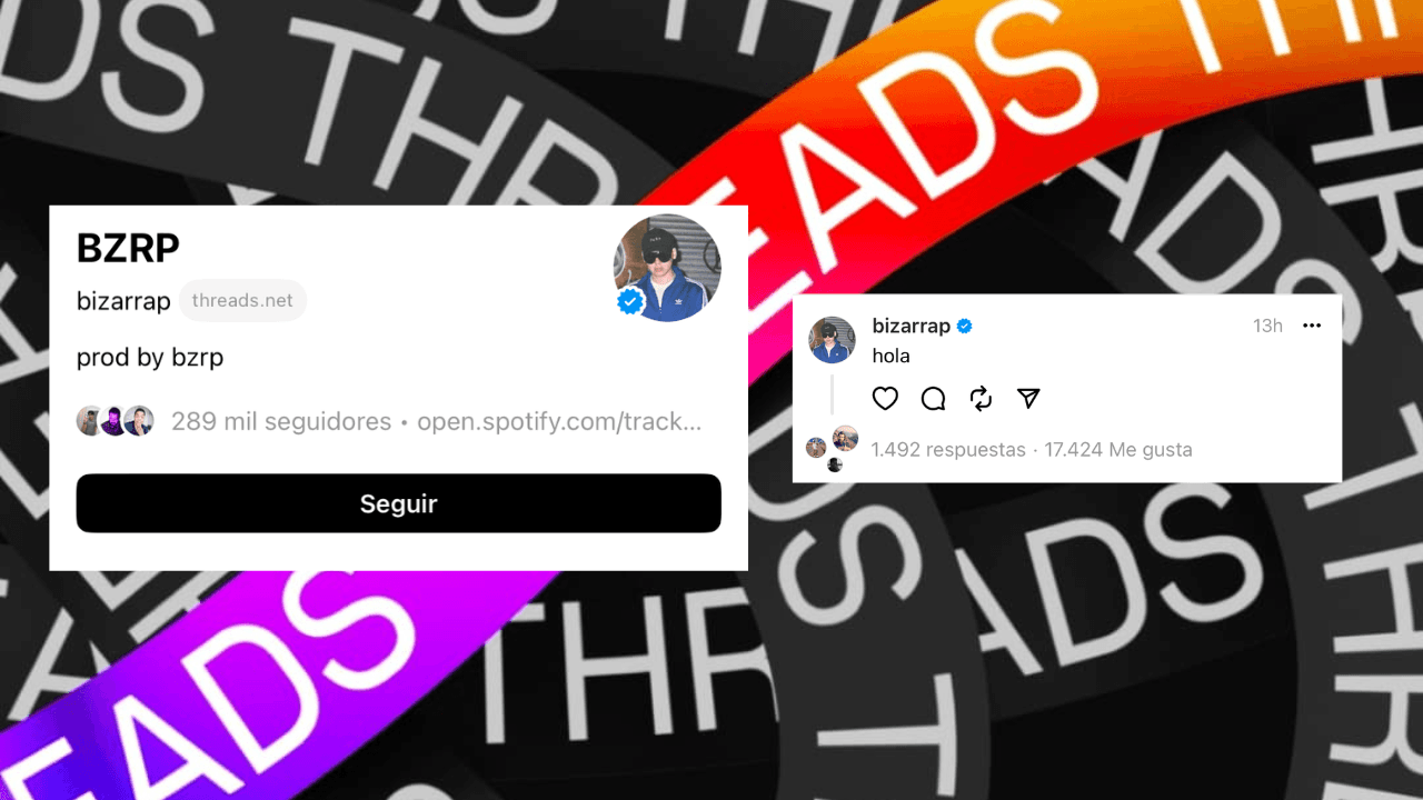 Un simple 'hola', fue el primer post de
<b>Bizarrap</b> en Threads. ¿También esperabas anuncio de su próxima Music Session?