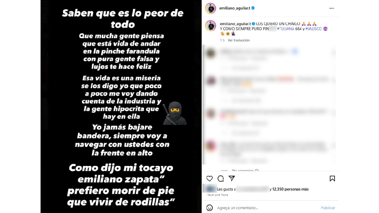 Emiliano Aguilar reflexionó sobre la fama.