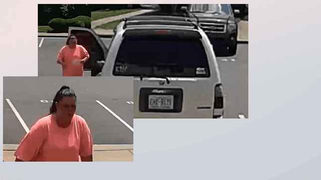 Si usted puede identificar a la persona o el vehículo repórtelo al 911 o al Departamento de Policía de Raleigh al 919-831-6311 o 919-996-3335