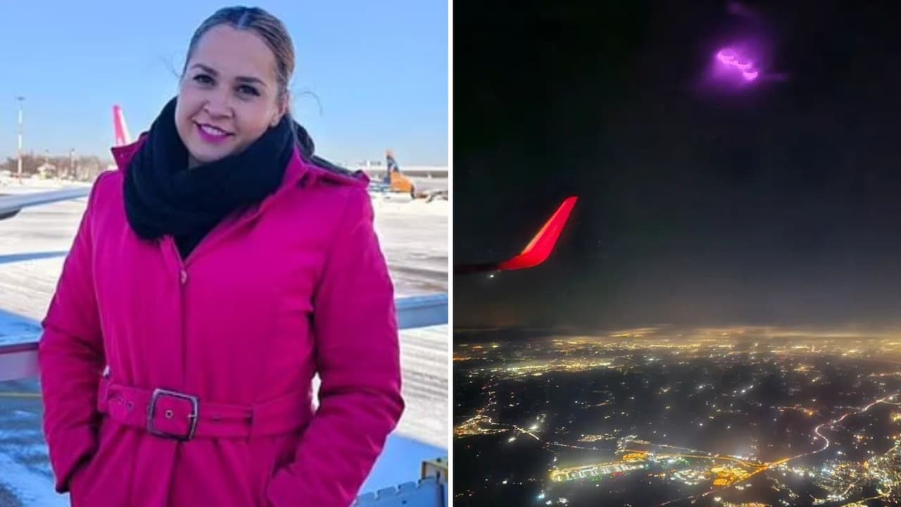 Azafata afirma que captó en video a extraño ovni rosa: se vuelve viral.