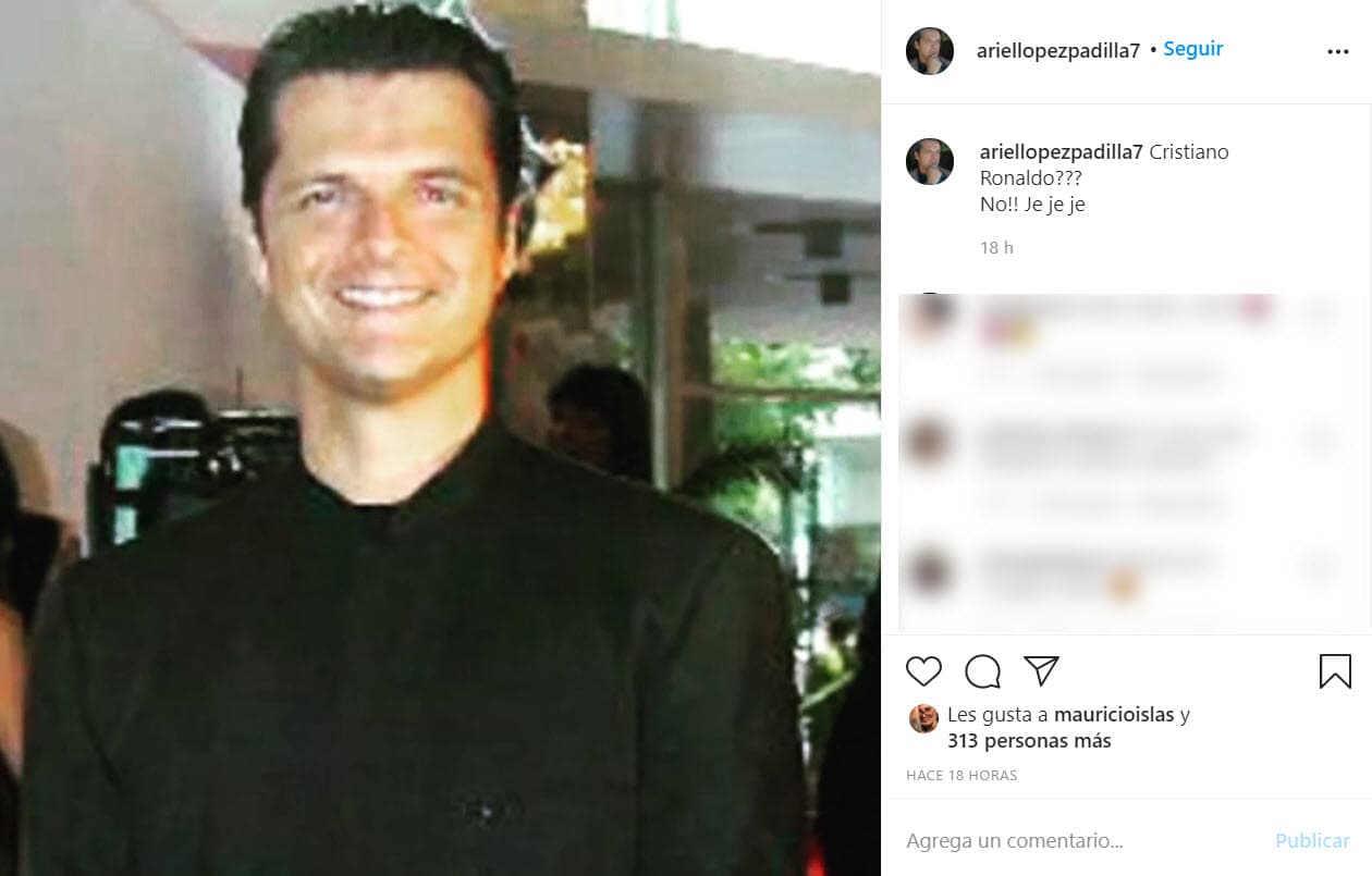 El 26 de agosto publicó esta fotografía en donde notó un 
<b>parecido con un famoso futbolista europeo</b>.
<br>