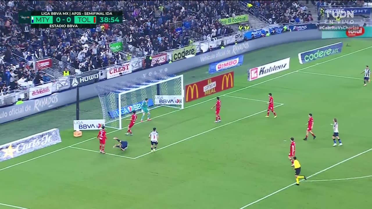 ¡GOL!  anota para Monterrey. Germán Berterame