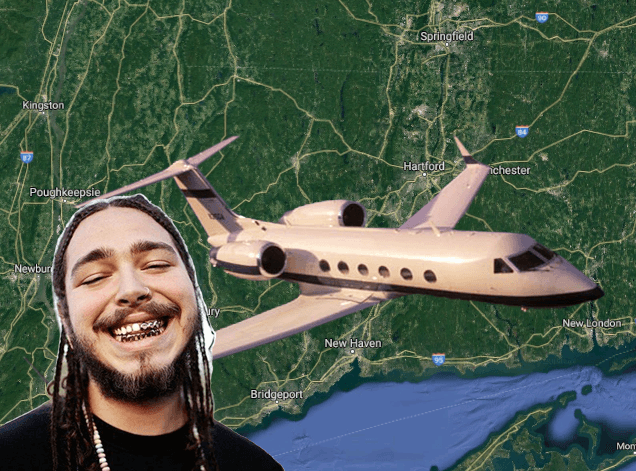 Post Malone's plane lands successfully without incident