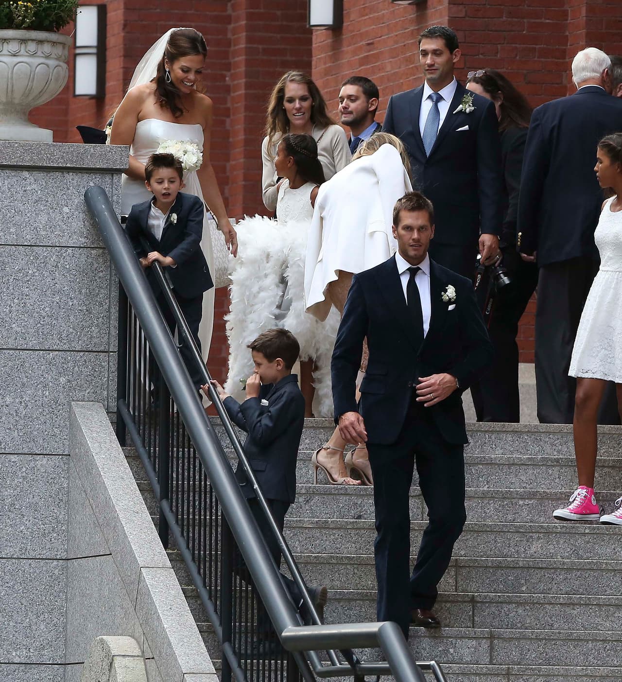 La boda fue sólo para familiares y unos cuantos amigos.